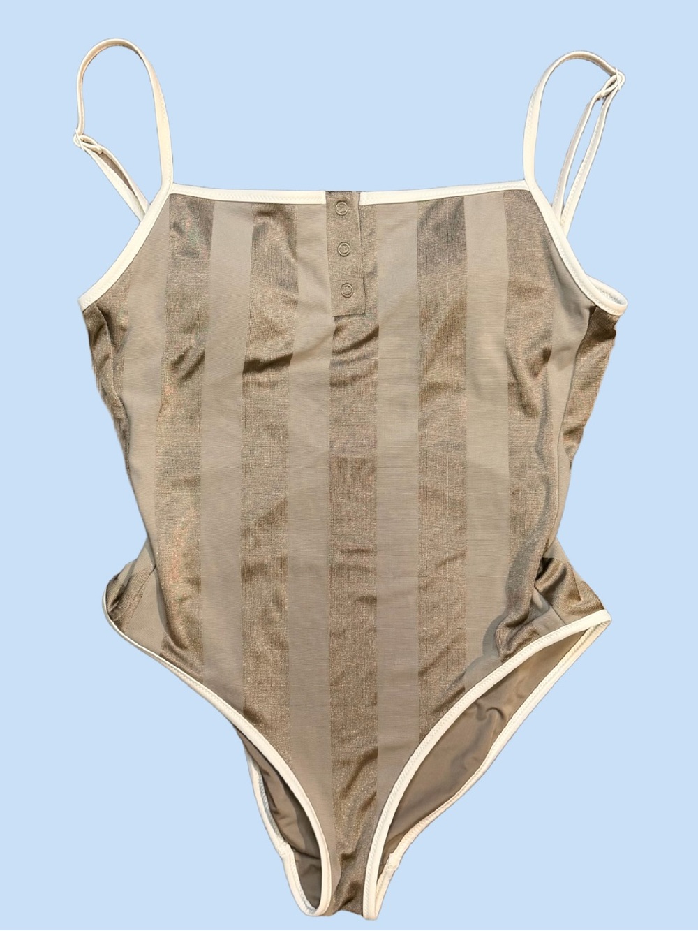 Aerie Shine Rib Scoop Full Coverage One Piece Swimsuit Women’s Med